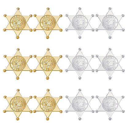 12шт. 2 цвета гексаграммы пластиковые кабошоны