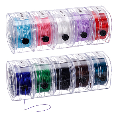 10шт. 10цвета плоские эластичные наборы хрустальных нитей