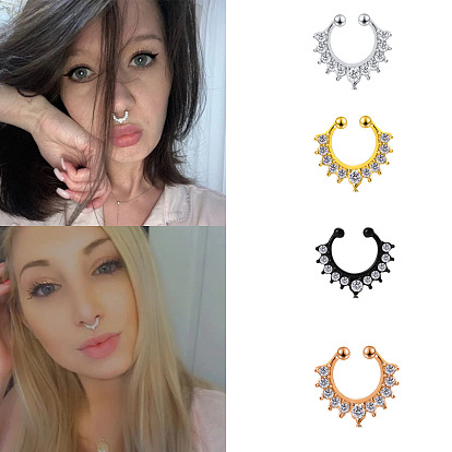 Сплав кристалл горный хрусталь кольца носовые кольца для женщин мужчин