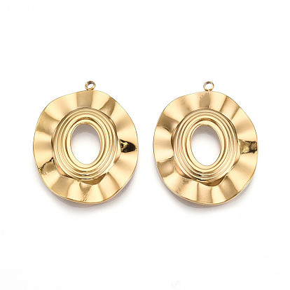 304 подвески из нержавеющей стали, ионное покрытие (ip), овальные амулеты