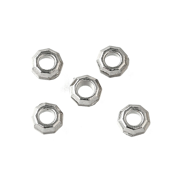 304 из нержавеющей стали разделительные бусины, многоугольник