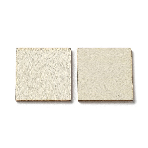 Rebanadas cuadradas de madera sin terminar, recortes de madera, para pintar, pirograbado
