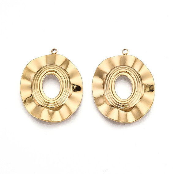 304 подвески из нержавеющей стали, ионное покрытие (ip), овальные амулеты