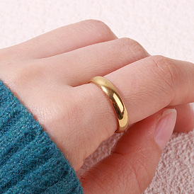 Stainless Steel Gold Plated Ring - Fashionable and Minimalist