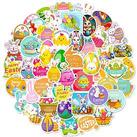50Pcs Easter PP Waterproof Sticker Labels, Self-adhesion, for Easter Party Supplies