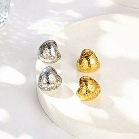 304 boucles d'oreilles en acier inoxydable pour femmes, cœur