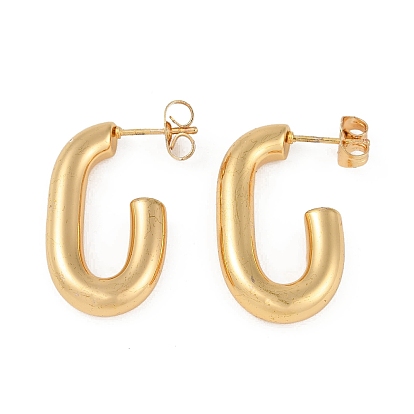 201 овальные серьги-гвоздики из нержавеющей стали, с 304 штифта из нержавеющей стали