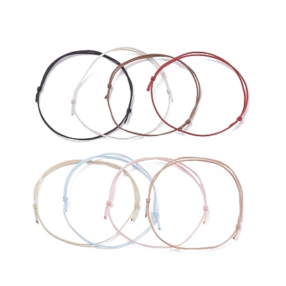 Adjustable Polyester Braided Cord Bracelet Making, Knot Bracelet