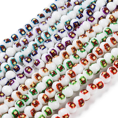 Печать стеклянных бусин для ожерелья изготовление браслетов, рондель с мышкой