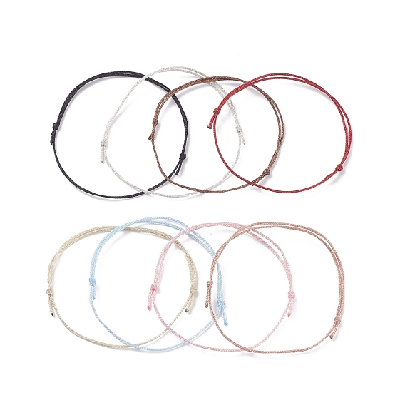 Adjustable Polyester Braided Cord Bracelet Making, Knot Bracelet