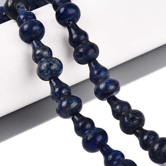 Natürlicher Lapislazuli Perlenstränge, Kürbisflasche