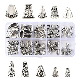 60 шт. 10 стили тибетский стиль сплав и латунь и ccb пластиковые бусины конусы