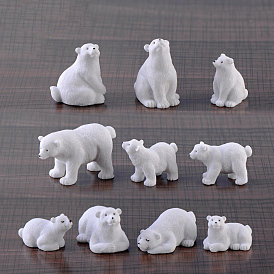 Miniature Polar Bear Ornaments, Micro Landscape Home Dollhouse Accessories, Pretending Prop Decorations
