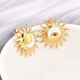 304 из нержавеющей стали серьги, солнце