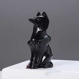 Резные фигурки целебных лисиц из натуральных драгоценных камней, Украшения из камня с энергией Рейки