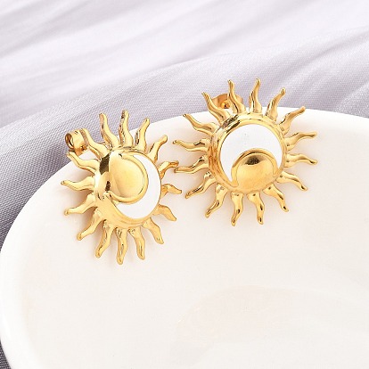 304 из нержавеющей стали серьги, солнце