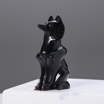 Резные фигурки целебных лисиц из натуральных драгоценных камней, Украшения из камня с энергией Рейки