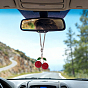 1 Décorations de pendentifs de voiture en alliage et strass, cerise