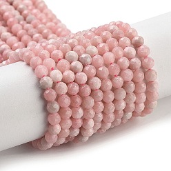 Rhodonite naturelles brins de perles, facette, ronde