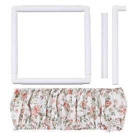 Обручи для вышивки крестом из пластика, аксессуары для швейных инструментов, с чехлом для пялец для вышивки крестом из полиэстера