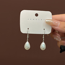 Minimalist Chic Pearl Drop Earrings for Women with Tassel and Personality
