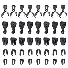 40 шт. 5 стили 304 защелкивающиеся дужки из нержавеющей стали