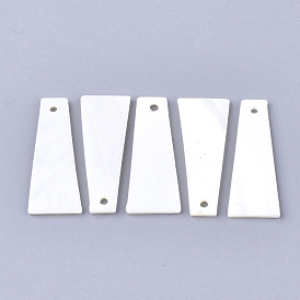 Pendientes de concha de agua dulce, trapezoide