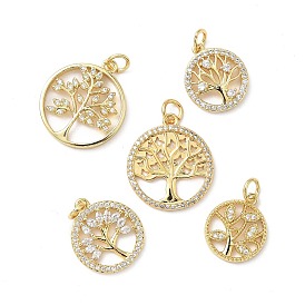 Латунные микро проложить кубического циркония подвески, без кадмия и без свинца, древо жизни, с целью перехода в кольце