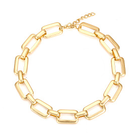 Luxury Metal Chunky Chain Necklace - Exaggerated Design, Statement, Collar.