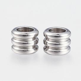 304 billes d'acier inoxydable, Perles avec un grand trou   , colonne
