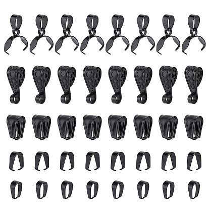 40 шт. 5 стили 304 защелкивающиеся дужки из нержавеющей стали