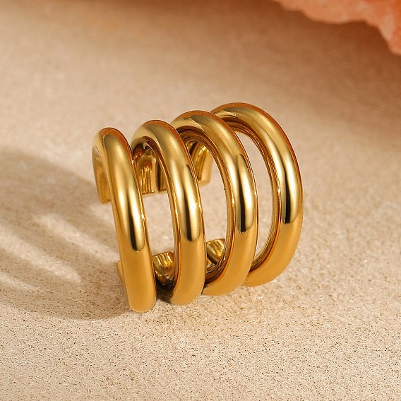 304 серьги-манжеты из нержавеющей стали, многослойный с-образный