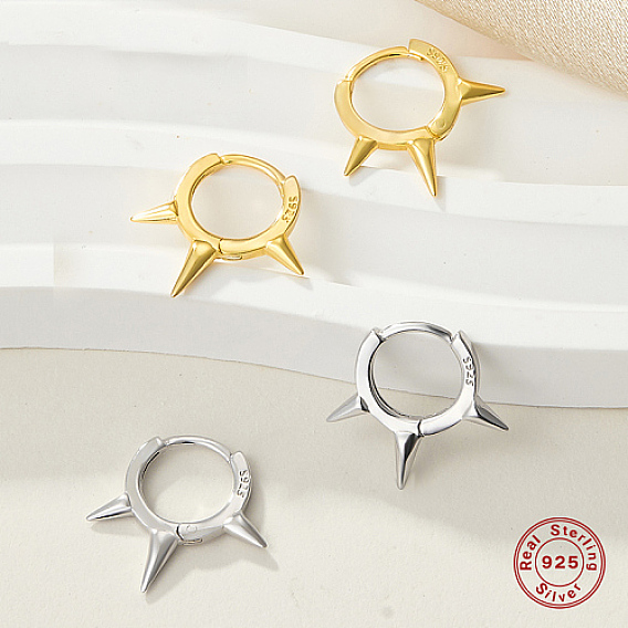 925 серьги из серебра из серебра, шип, с печатью s925