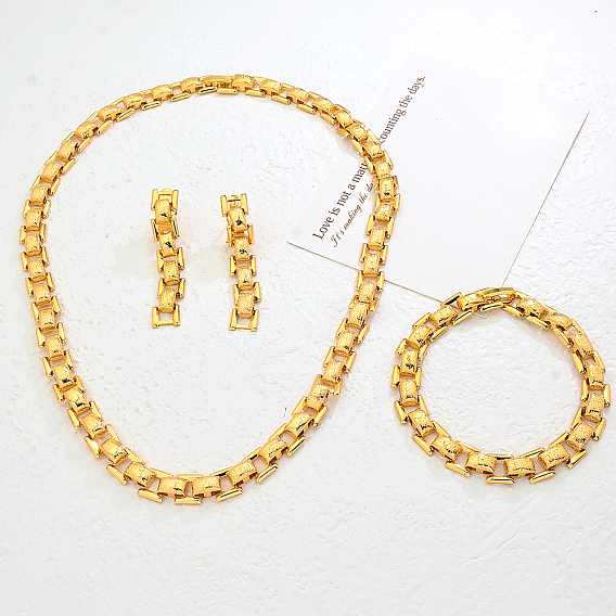 Комплекты из сплава цепочек, браслетов, серег и ожерелий для женщин