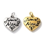 Ионное покрытие (ip) 304 подвески из нержавеющей стали, с эмалью, с целью перехода в кольце, Сердце со словом «Особый шарм Нана»