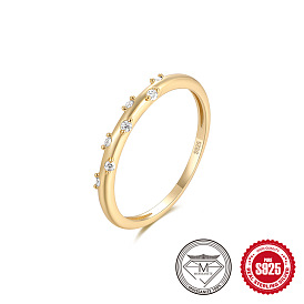 Minimalist 925 Sterling Silver Moissanite Diamond Wedding Ring for Women