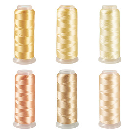 6 рулоны 6 цветные полиэфирные нитки для вышивания