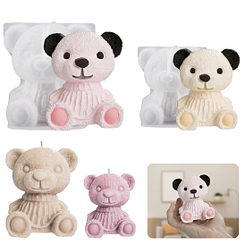 Bear Shape DIY Silicone Candle Molds, for Scented Candle Making