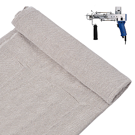 Ткань для вышивки иглой, ткань для тафтинга, светло-серые, прямоугольник/квадрат