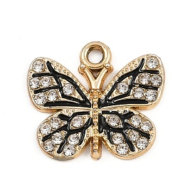 Подвески из эмали и сплава, со стразами, очарование бабочки