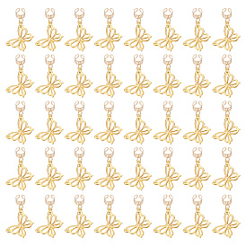 Подвески для волос из полого плетения из сплава, декоративные зажимы, бабочка