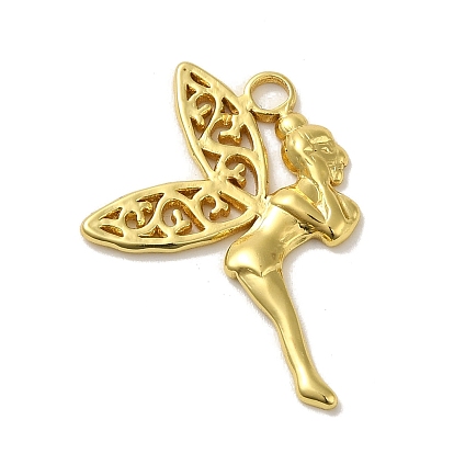 Pendentifs en acier inoxydable, charme d'ange