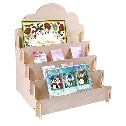 4-ярусные деревянные подставки для демонстрации поздравительных открыток