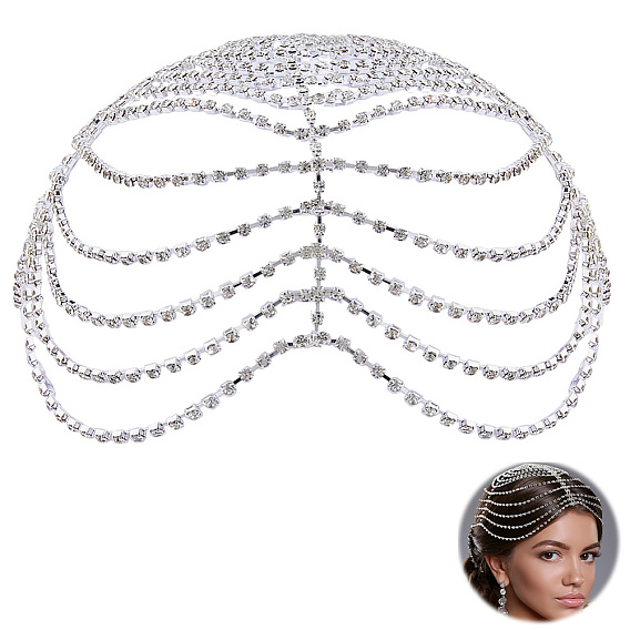 Сплав горный хрусталь оголовье, аксессуары для волос для женщин и девочек, с заколками-невидимками из сплава