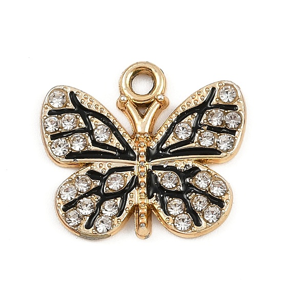 Подвески из эмали и сплава, со стразами, очарование бабочки