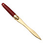 Stainless Steel Portable Office Letter Opener Knife, with Mahogany Wood Handle