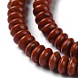 Natural Red Jasper Beads Strands, Saucer Beads, Rondelle