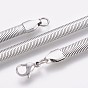 Ion Plating(IP) 304 Stainless Steel Herringbone Chain Bracelets, with Lobster Claw Clasps