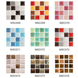 MSC068-076 Bright film three-dimensional mosaic creative tile stickers decorative self-adhesive removable wall stickers