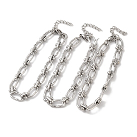 304 Stainless Steel Oval Link Chain Bracelets for Women